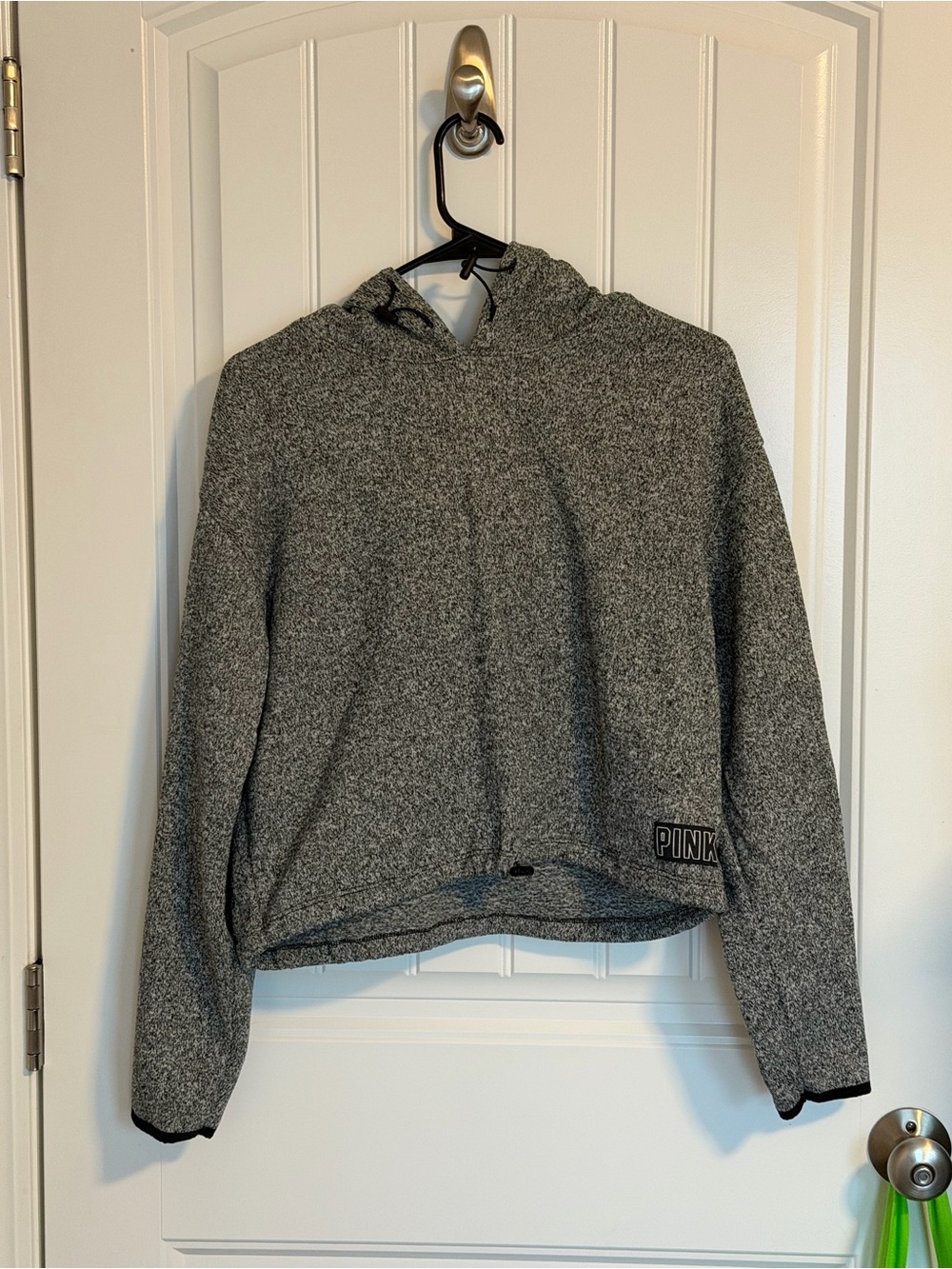 PINK Victoria's Secret Gray Hooded Zip-Up Sweater